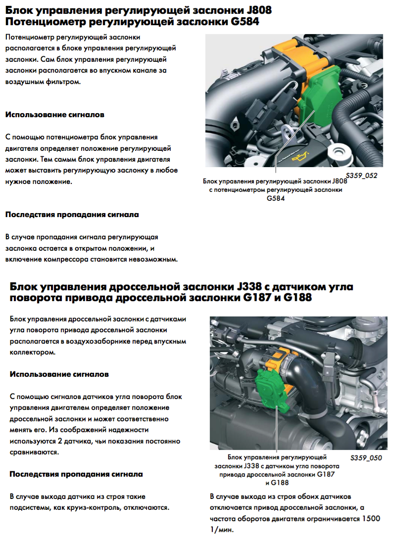 дроссельная и воздушная заслонка