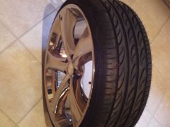 20" 8J ET 48 Eta Beta Tettsut SLC Chrom mit 225/30 ZR 20 Pirelli