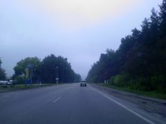Выезд из города Чугуев и сосновый лес