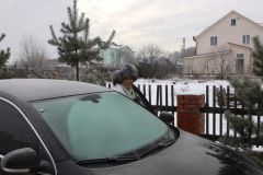 Замёрзшие машинки после ночи...